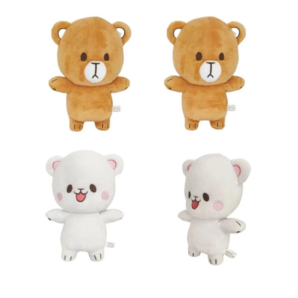 Mjölk och Mocka Plyschbjörn Leksak Söt Mjölk Plysch Tecknad Anime Dockor Fylld Mocka Keychain