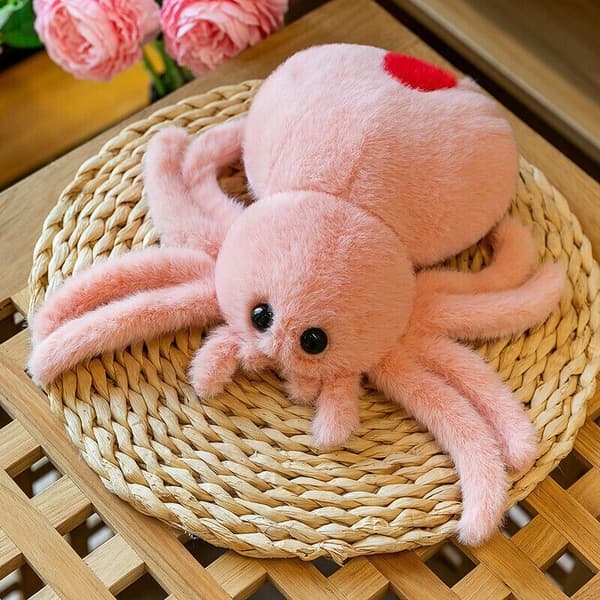 Tecknad Spindel Gosedjur Söt Spindel Plyschleksaker 25cm Mjuk Kudde Pink