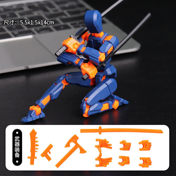 Dummy 13 Robot Actionfigur 3D-printad T13 Actionfigur (Färdigmonterad) C