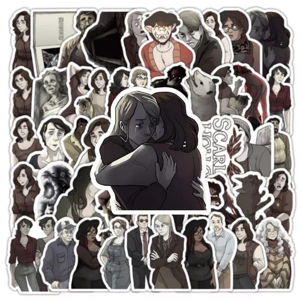 53st Scarlet Hollow Skräck Visual Novel Alla karaktärer Stickers Steam Scrapbook