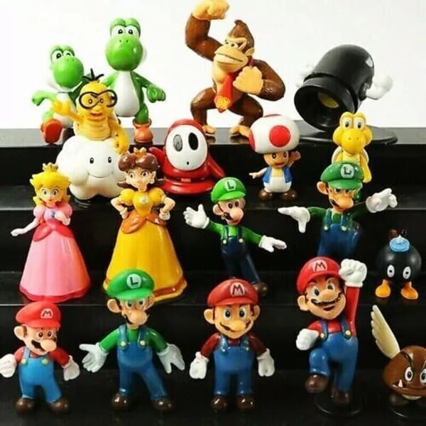 18 st Super Mario minifigurer Leksak Actionfigurer Samling Födelsedagspresent 18pcs no box 01