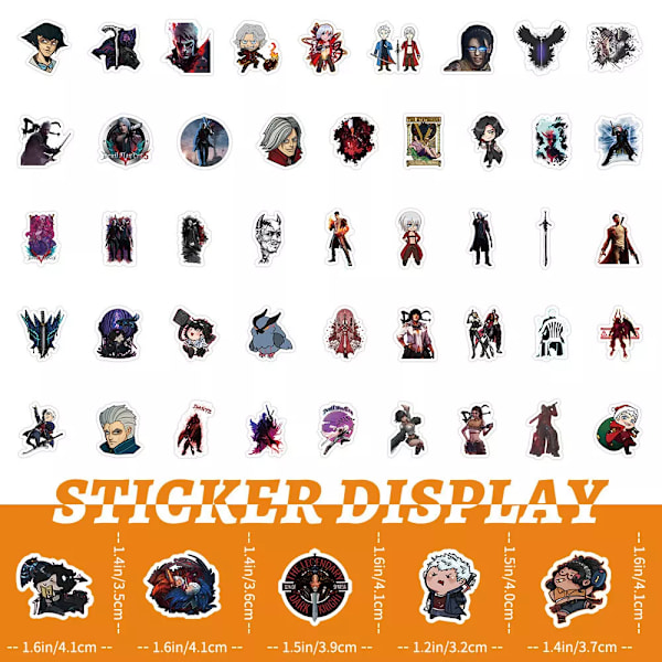 103 st Devil May Cry Video Game Character Stickers Dante Vergil Trish PS5 Steam