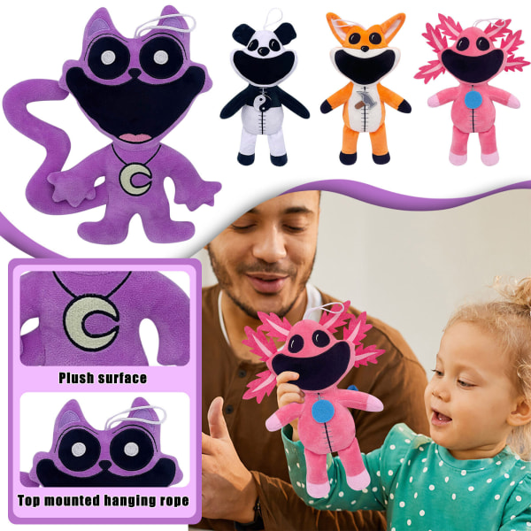 Smiling Critters Plyschleksak CatNap DogDay Mjukdocka Fylld docka Leksak Barnpresent A