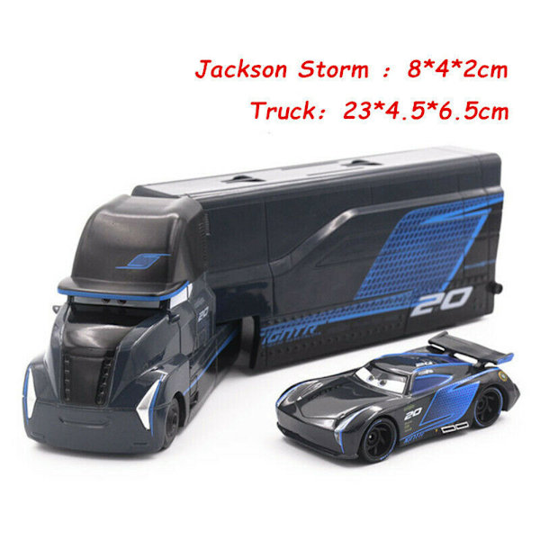 Disney Pixar Bilar Och Plan Lot Blixten 1:55 Diecast Modell Leksaker Gåva Lös Bil Truck+Car-Jack Storm