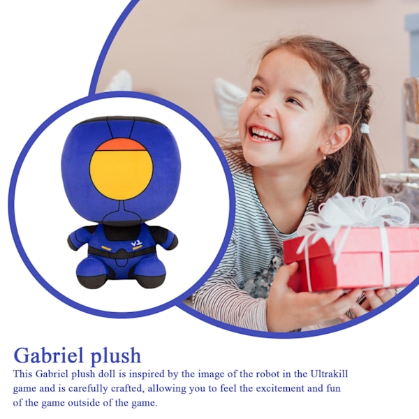 Ultrakill Gabriel Plysch Spelfigur Robotdocka Gosig Robotfigur Plyschdocka Yellow