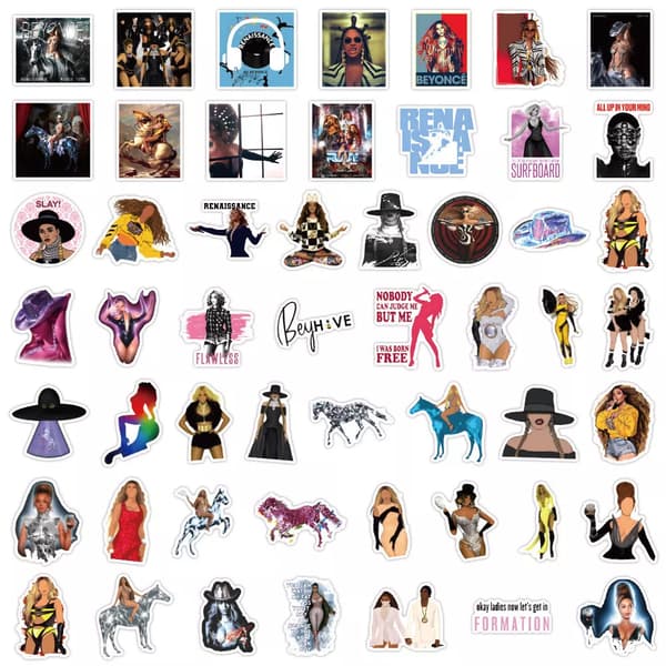 50X Beyonce Renaissance Stickers Citat Notebook Phone Laptop Skateboard Grafitti