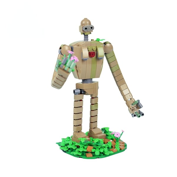 MOC Studio Ghibli Slottet i himlen Robot Soldat Stridsmodell Byggklossar