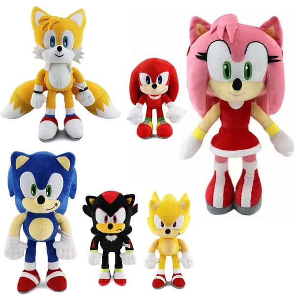 Sonic The Hedgehog Mjuk Plyschleksak Tecknad Fylld Docka Barn Födelsedagspresent 30cm Super Sonic Key chain