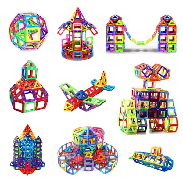 Leksaker för barn 4-12 år 50 DIY Magnetiska Byggklossar Konstruktionsset mitt
