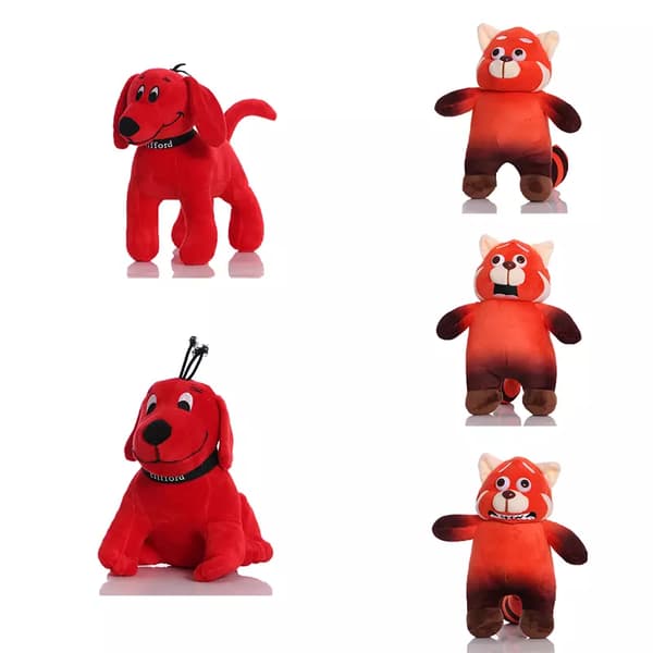 Mjuk och krambar röd plyschdocka Den perfekta presenten till barn Red Dog