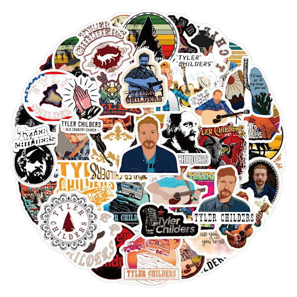 60X Tyler Childers Country Singer Album Stickers Notebook Laptop Graffiti gitarr