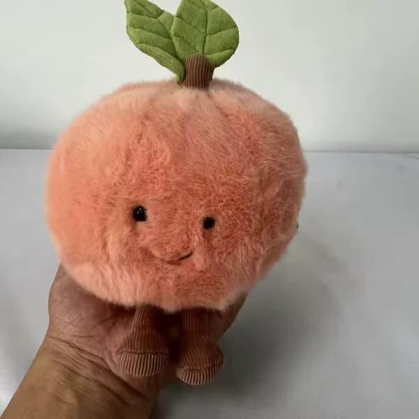 Jelly Cat Peach Fuzzy Peach Ny med etikett 15cm