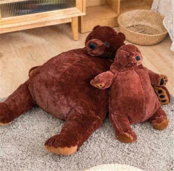 Mörkbrun Teddybjörn Jätte Plyschleksaker Docka Gosedjur Barn mjuk 100cm