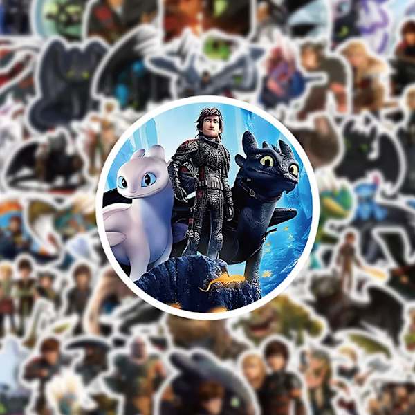 50X Hur man tränar din drake Norse Viking Stickers Hicka Astrid Scrapbook Phone