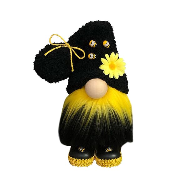 World Bee Day Gnome Nordic Gonk Tomte Sunflower Swedish Plyschdocka Ornament #3