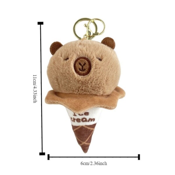 Animal Capybaras Capybara Plushie Keychain Födelsedagspresent