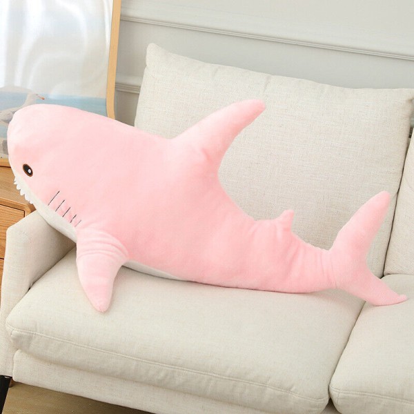 100 cm IKEA BLAHAJ Shark Mjuk Stor plyschleksak Gosedjursleksak Julklapp för barn+ 15cm Pink