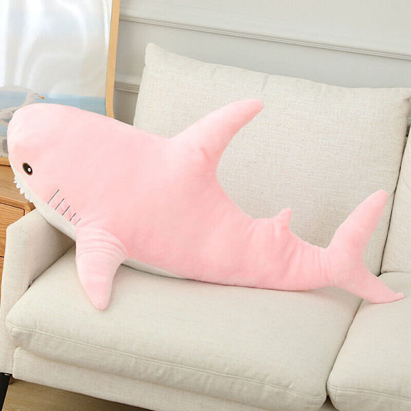 100 cm IKEA BLAHAJ Shark Mjuk Stor plyschleksak Gosedjursleksak Julklapp för barn+ 80cm Pink