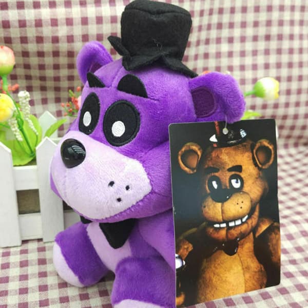 2 st FNAF Five Nights at Freddy's LILA Skuggbjörn Plyschdocka Mjuka Leksaker Present