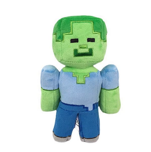 Tecknad Minecraft 20cm Grön Zombie Plyschleksak Mjuk Fylld Docka Barnpresent