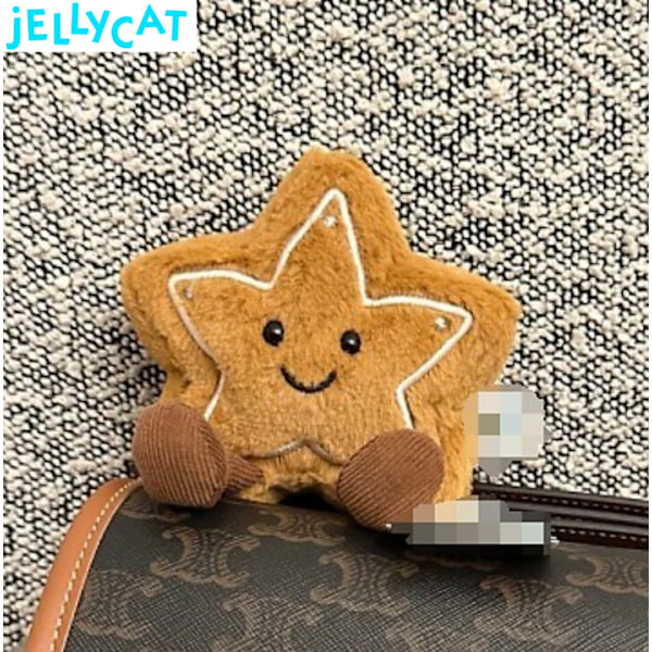 JellyCat Söt Amuseable Cookie Plysch Stjärnform BNWT Gåva leksak mjuk