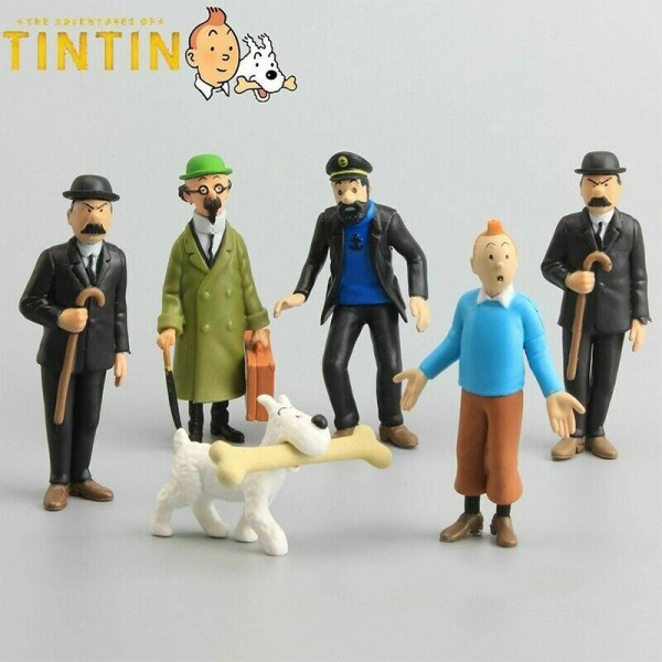 The Adventures of Tintin Toys Cake Toppers Kids Party Bag Filler