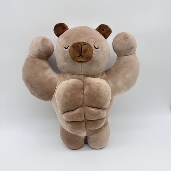 Capybara Muscle Man Plyschdocka Kreativitet Gosedjursleksak 30CM