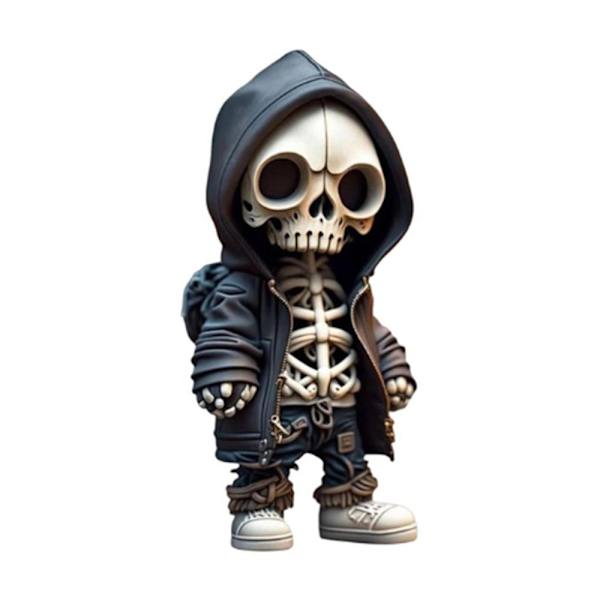 Coola Skelettfigurer i Resin Halloween Skelettfigur Dödskalle Skräckinjagande- A
