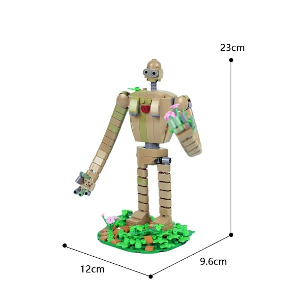 MOC Studio Ghibli Slottet i himlen Robot Soldat Stridsmodell Byggklossar