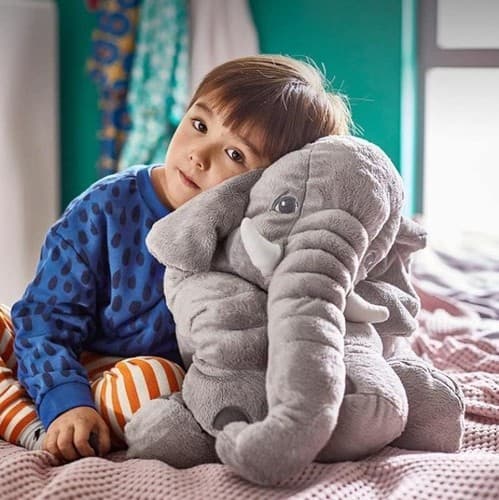 60 cm Grå Elefant Plyschleksaker, Mjuka Elefant Gosedjur Jätte Elefanter Teddy