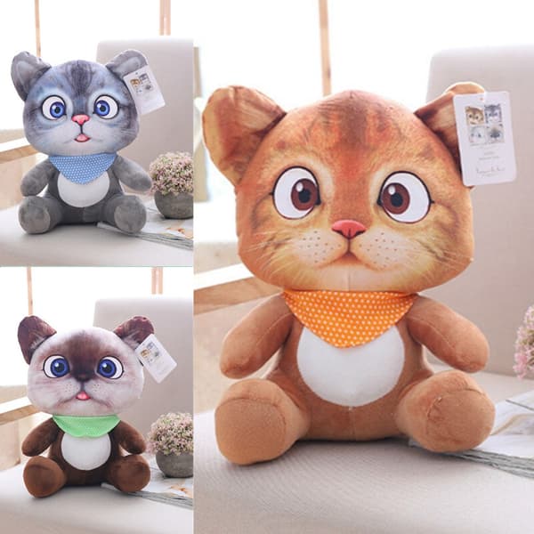 Simulering Katt Plyschleksaker Gosedjur Kudde Docka Heminredning Barnpresenter Brown 20cm/7.87in