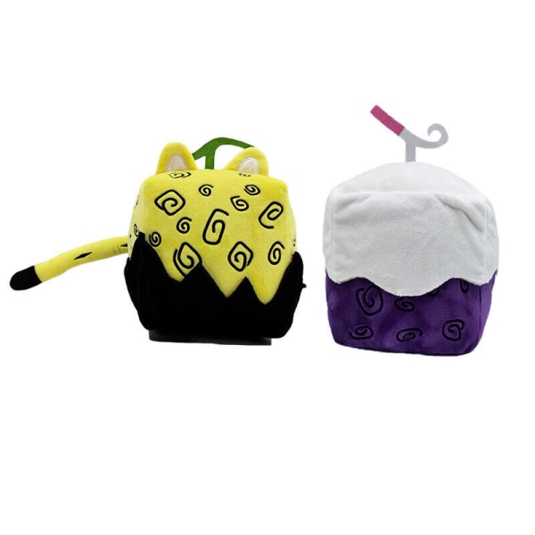 Söt Blox Fruits Plysch Leksak Plysch Squishy Kudde Fylld Djur Barn Spelpresent Purple 17cm 195g