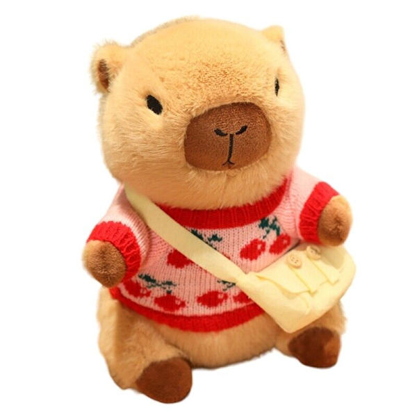 Mjuk plyschleksak Kastkudde Capybara Doll Fyllddjurleksak Barnfavorit 5