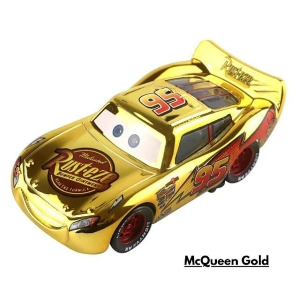 Disney Pixar Bilar Blixten McQueen 1:55 Diecast Modellbil Leksak Julklapp Pojke McQueen Gold