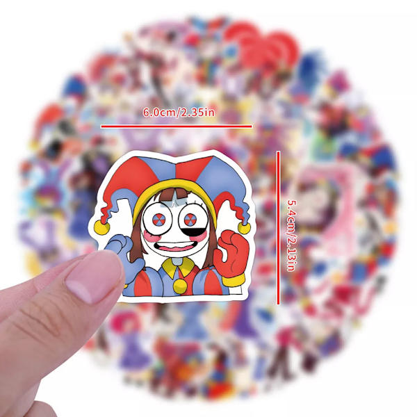 100X The Amazing Digital Circus Graffiti Book Telefon Gitarr Hydro Flasks Stickers