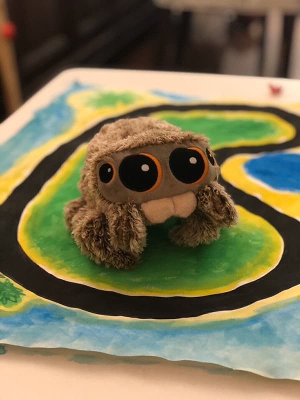 20cm Lucas The Spider 1:a Mjuk Stoppad Leksak Plyschdocka Barn Gosedjur Julklapp