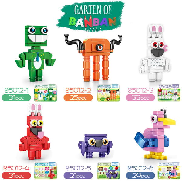 6 st Garten of Banban Byggklossar Figur Leksak Modell Handgjord Docka Barn Presenter Bagged