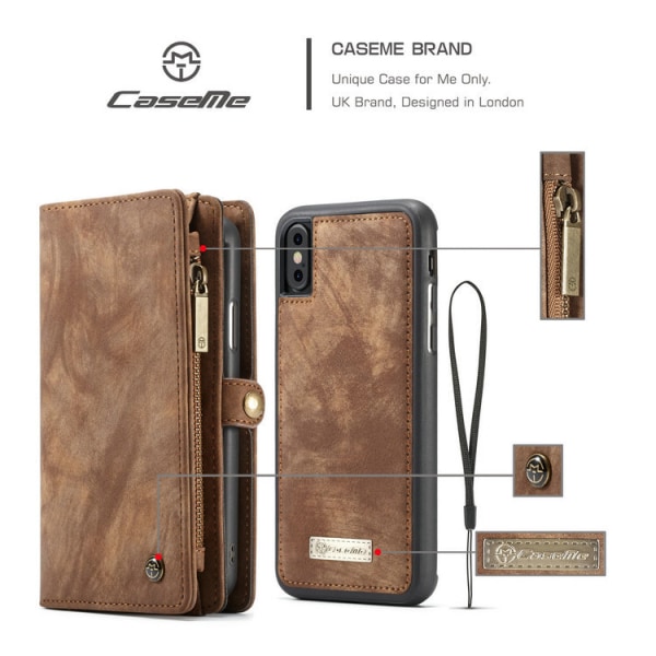 Case Me magnetic wallet  - iPhone 7/8 Brun