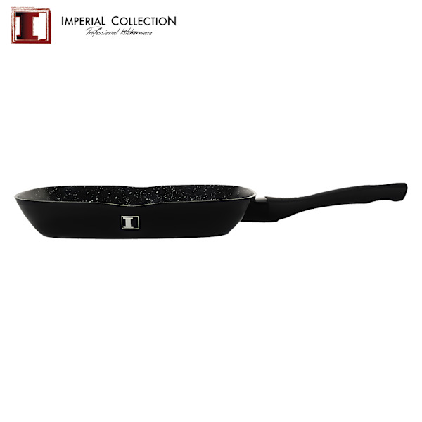 Imperial Collection 28cm Marmorbelagd grillpanna Svart