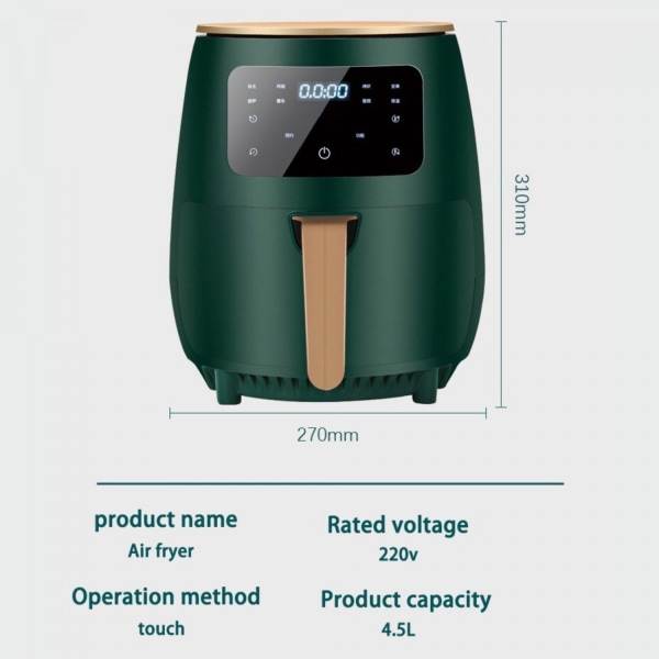 Cheffinger 1400W Digital LED Air Fryer - 4,5 liter