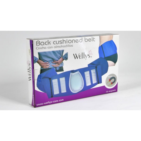 Wellys® Magnetiskt ryggbälte med kudde - blå