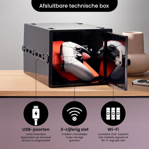 Lockabox One™ Låsbart medicinskåp – Förvaringsbox med kodlås – Svart
