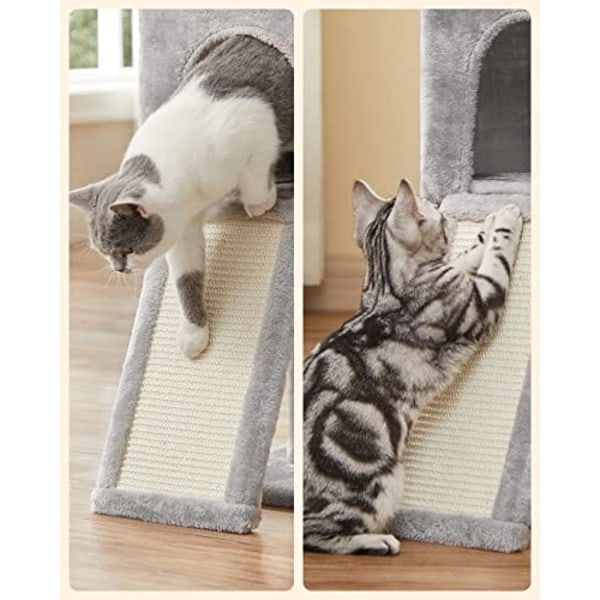 Feandrea Cat Tree, Cat Tower för innekatter, kattungar, ljusgrå