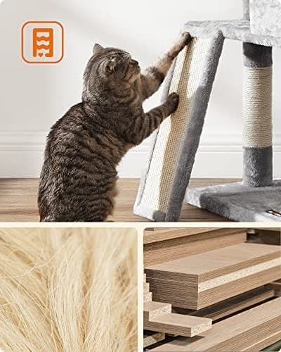 Feandrea Kattträd, Kattbo 115 cm, klösträd, ljusgrå