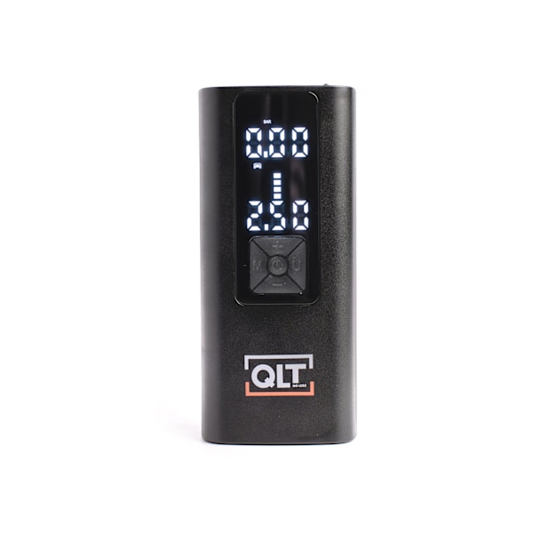 QLT Ilmakompressori Pro ja Powerbank – 4 lisävarustetta ja latauskaapeli
