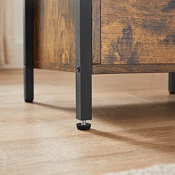 Vasagle sängbord, 38 x 28 x 60 Matt Black Steel