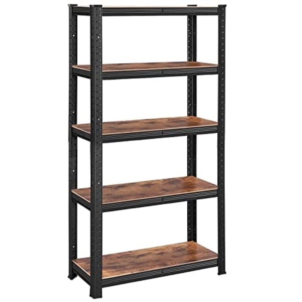 Songmics reol, 30 x 75 x 150 cm, 650 kg bæreevne), brun og sort