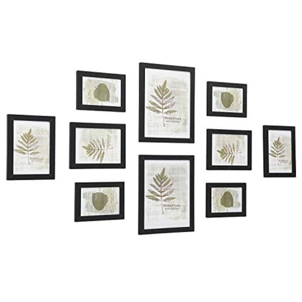 Songmics Kuvakehykset 10 kappaleen sarja - kaksi 8 \"x 10\" (20 x 25 cm), musta