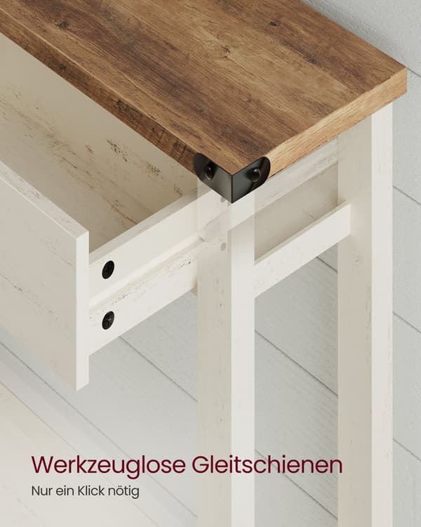 Konsolbord, Sidobord, Smalt Soffbord, Lantlig Stil