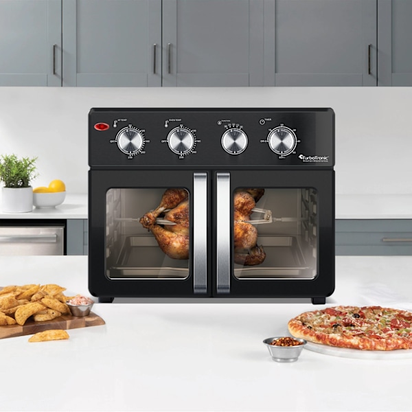 TurboTronic Airfryer XXL ja uuni – Kaksoisovi – 32 litraa – Musta
